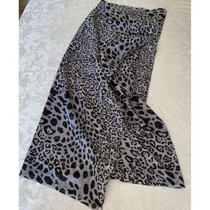 Diwali Women Scarf Wrap Shawl Cotton 43”X71” Black Gray Animal Print